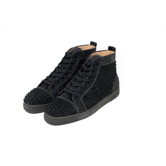 Christian Louboutin Men Louis Spike Orlato Flat US14.5 EU47.5 Grey Fusain Suede main image 6